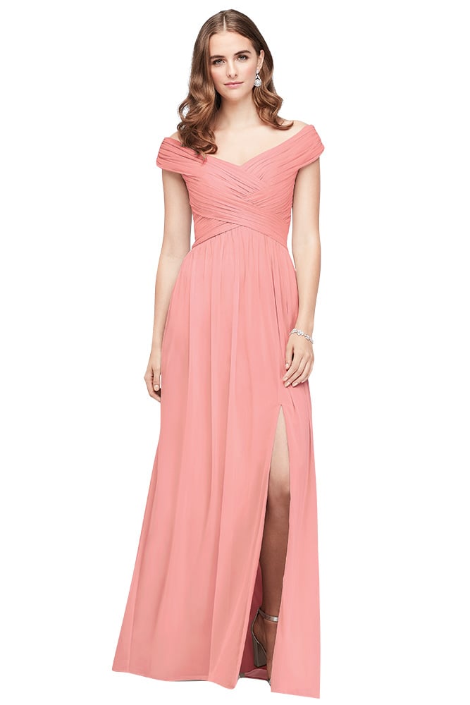 Coral bridesmaid dress by Davids Bridal