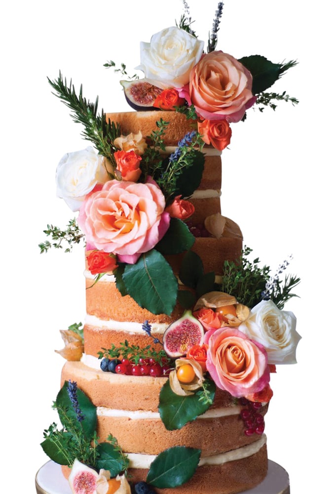 Naked wedding cake