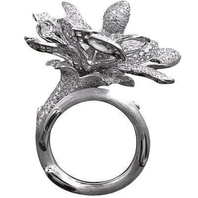 a jaffe platinum magnolia cocktail ring 