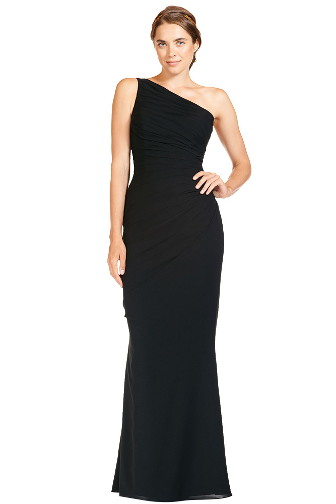 bari jay black bridesmaid dress