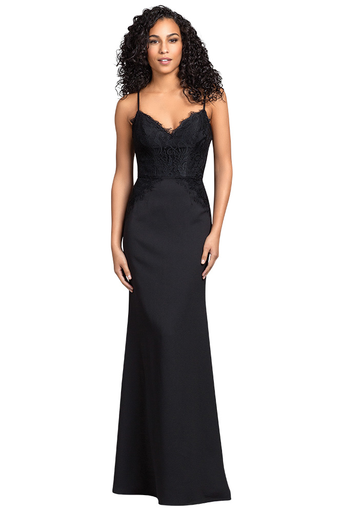 hayley paige black bridesmaid dress