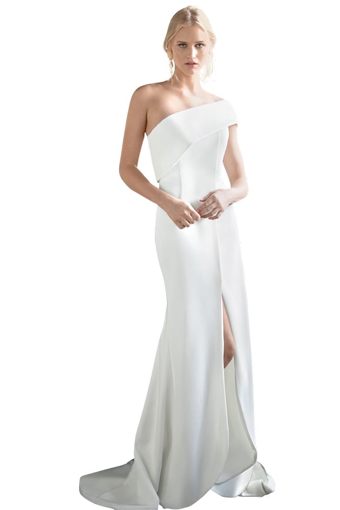 Sareh Nouri cold shoulder wedding gown