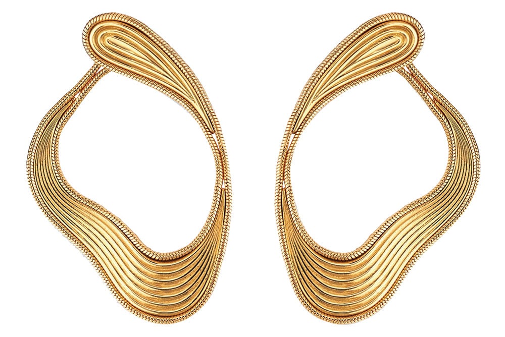 yellow gold earrings