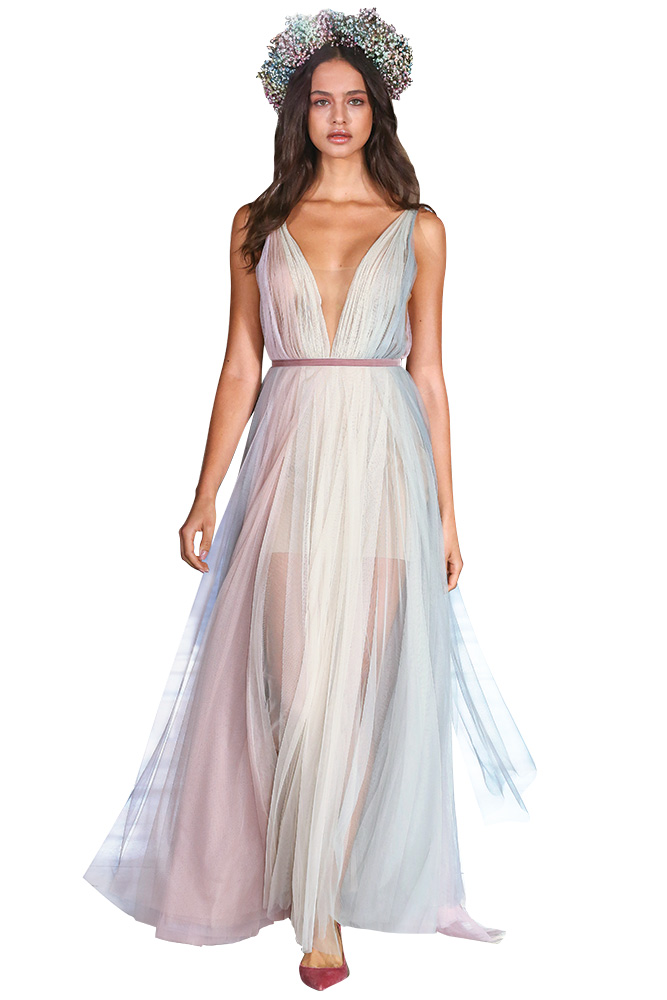 Iridescent wedding gown by Willowby by Watters