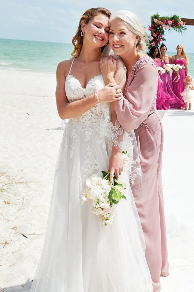 bride and mom