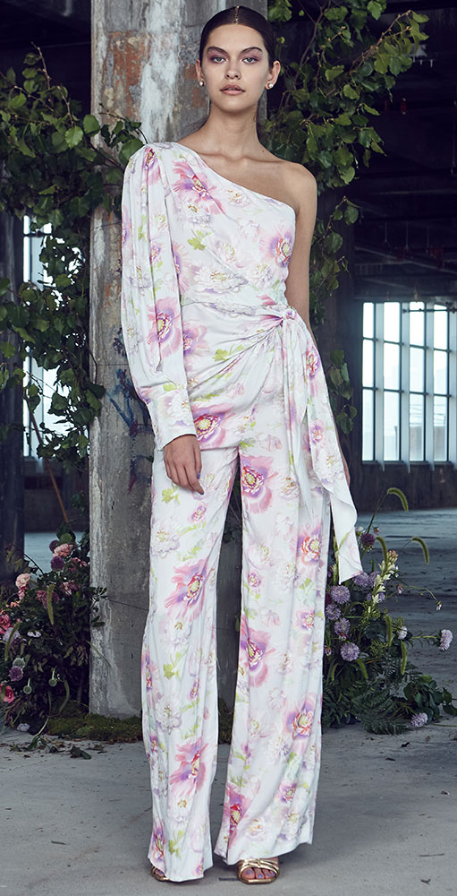 Floral wedding pantsuit