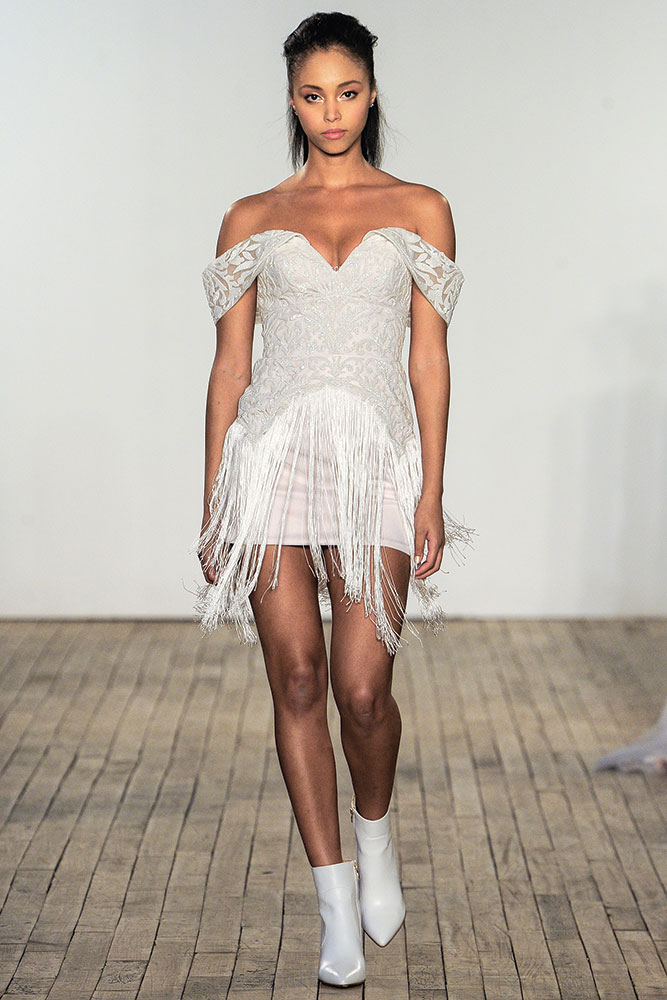 Fringe dress by Hayley Paige