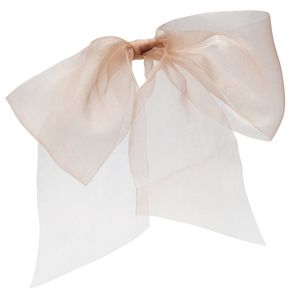 oversized silk organza bow barrette by lelet ny