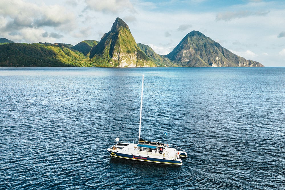 St Lucia Piton mountains