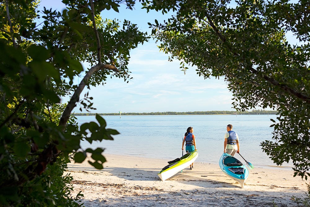 kayaking on fort myers florida beach