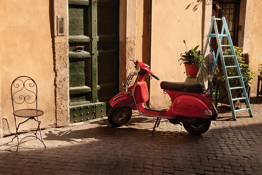 Scooter in Rome Italy