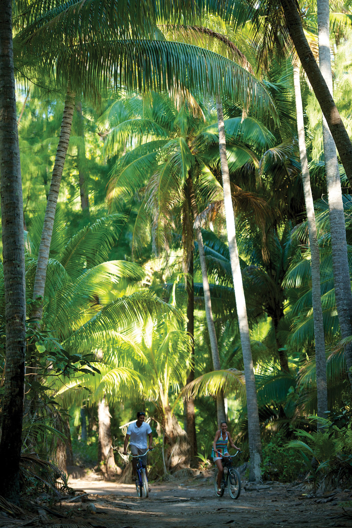 biking at the brando in tahiti