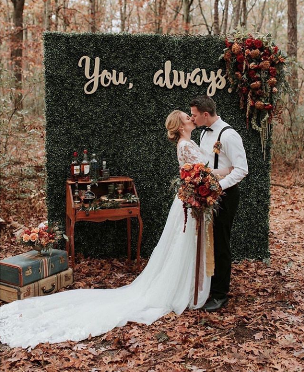 fall forest wedding