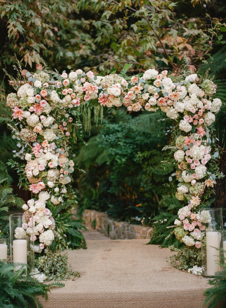 garden rose chuppah