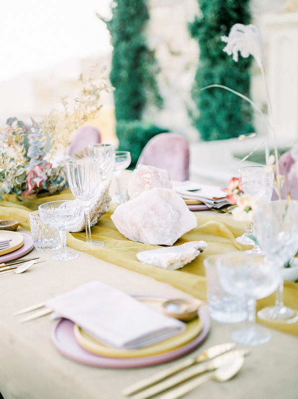 geode wedding centerpiece