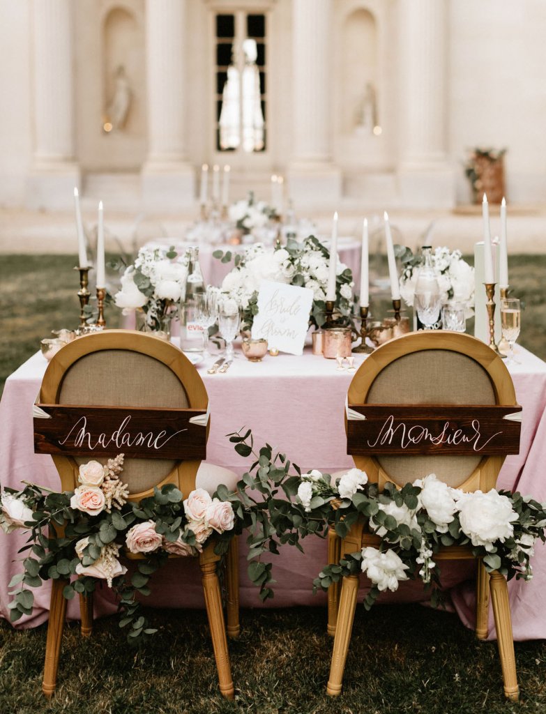 paris garden wedding decor