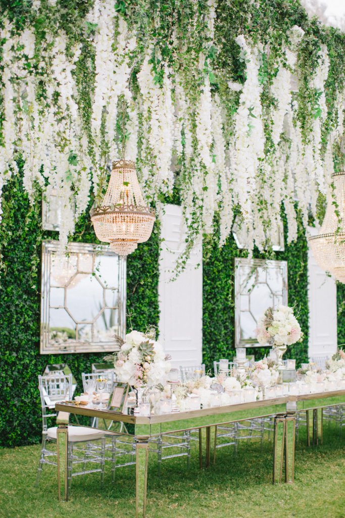 mirrored wedding decor