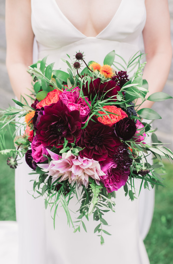 vibrant bridal bouquet