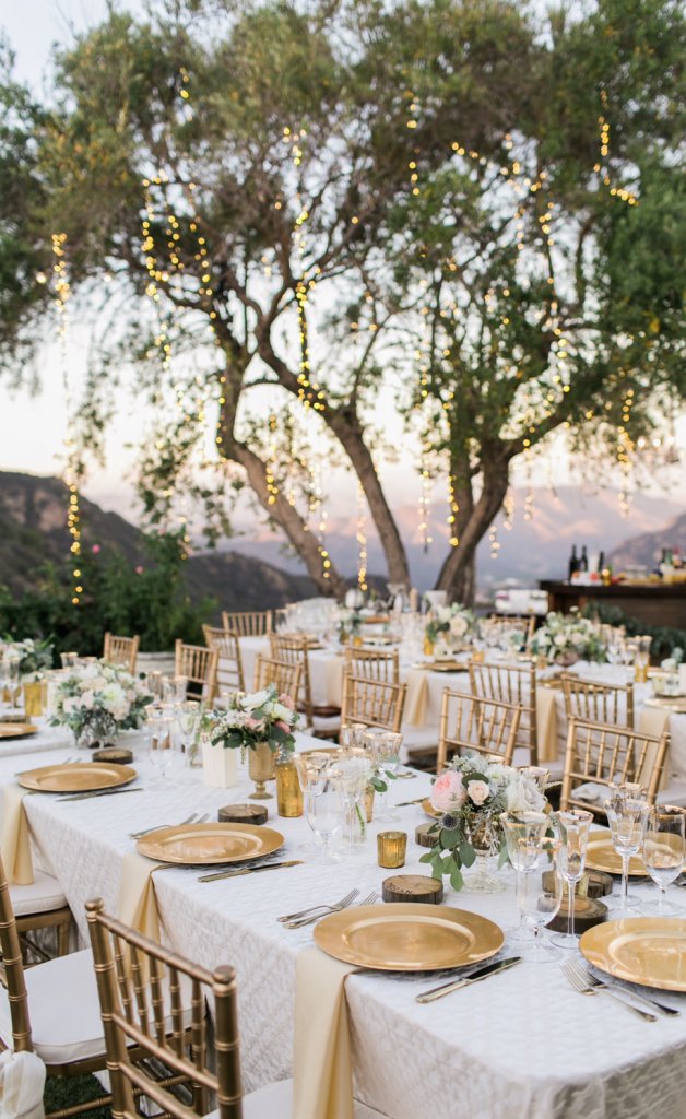 rustic-glam vineyard wedding decor