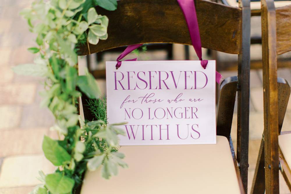 wedding remembrance seat