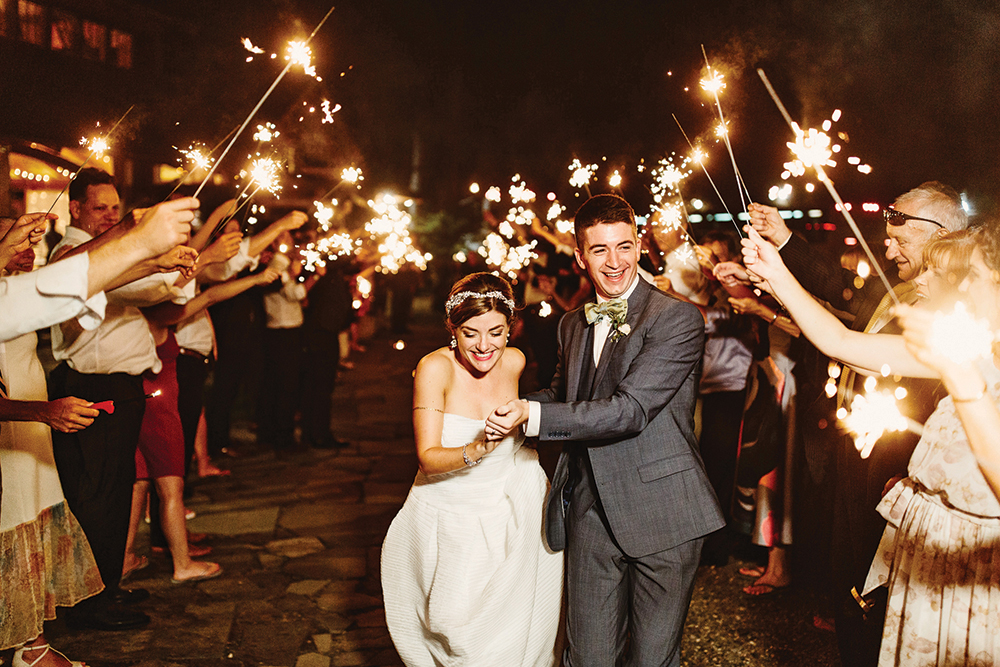 wedding sparkler exit