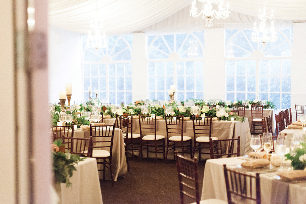 indoor wedding reception