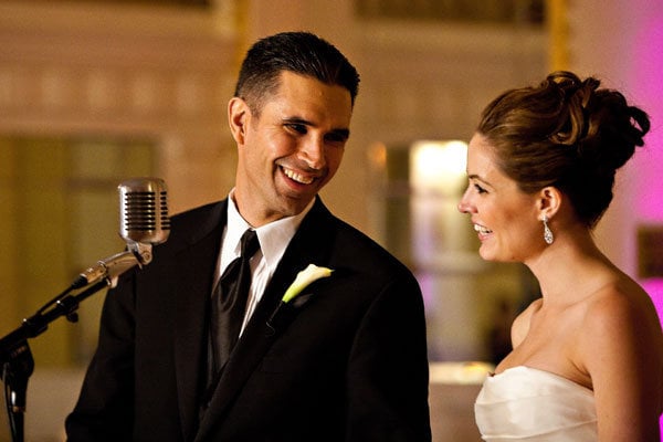 bride groom giving toast