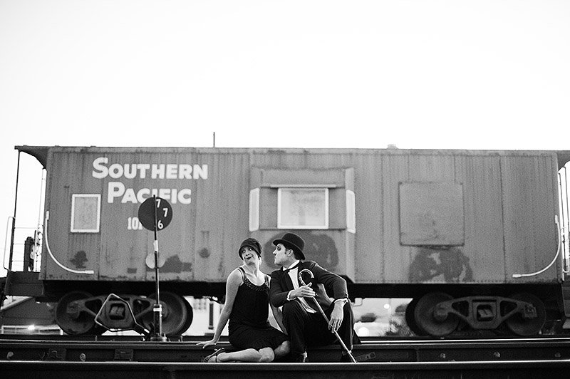 charlie chaplin theme engagement photos