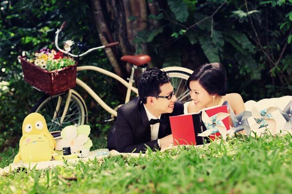 picnic engagement photos