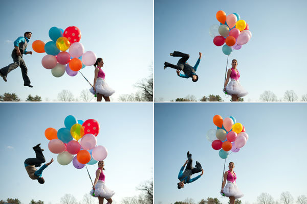 circus theme engagement photos