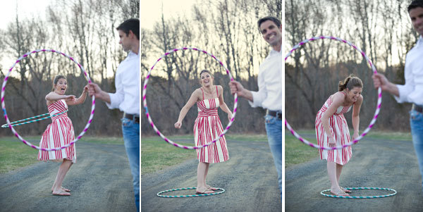 circus theme engagement photos