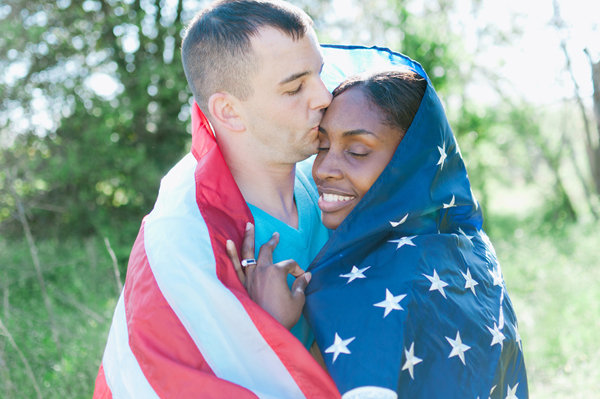 patriotic engagement photos