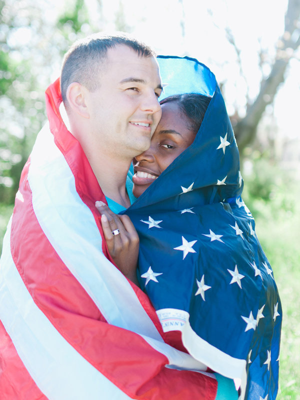 patriotic engagement photos