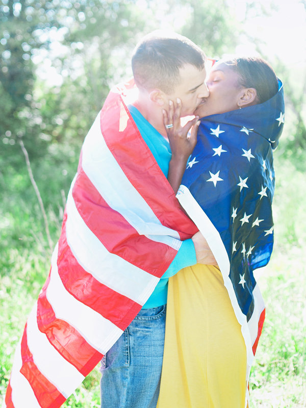 patriotic engagement photos