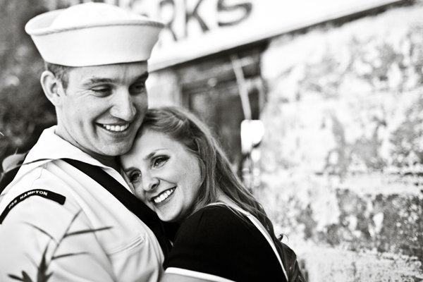 navy sailor engagement photos