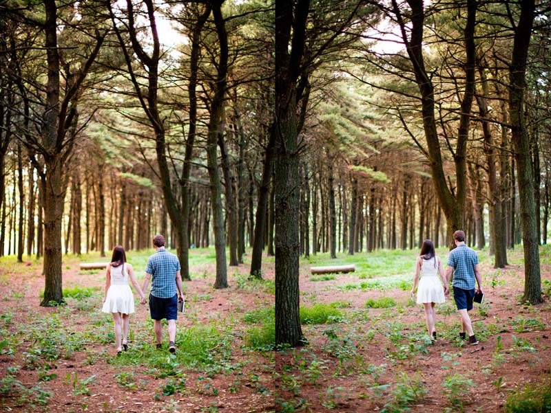 school theme engagement photos