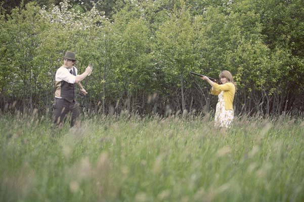 skeet shooting engagement photos