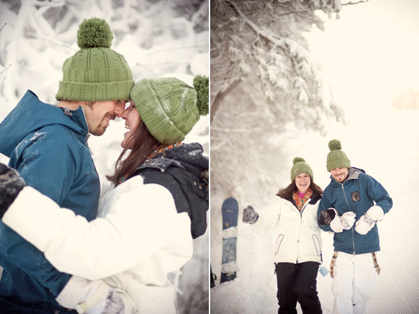 snowboarding engagement photos