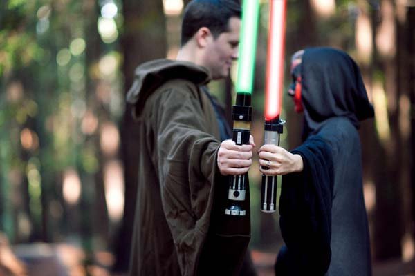 star wars theme engagement photos