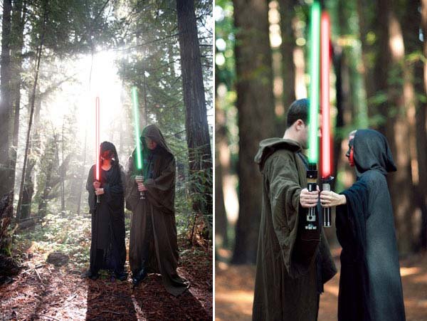 star wars theme engagement photos