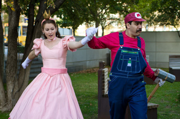 super mario bros engagement photos