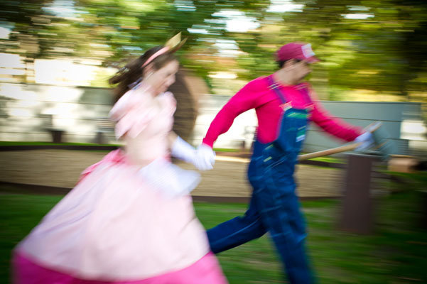 super mario bros engagement photos