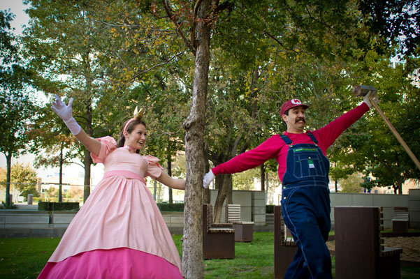 super mario bros engagement photos