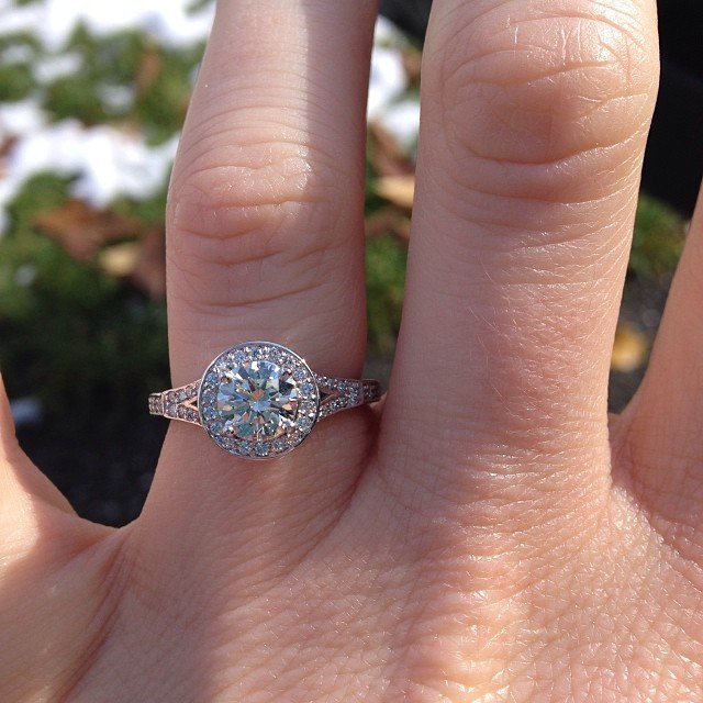 engagement ring selfie