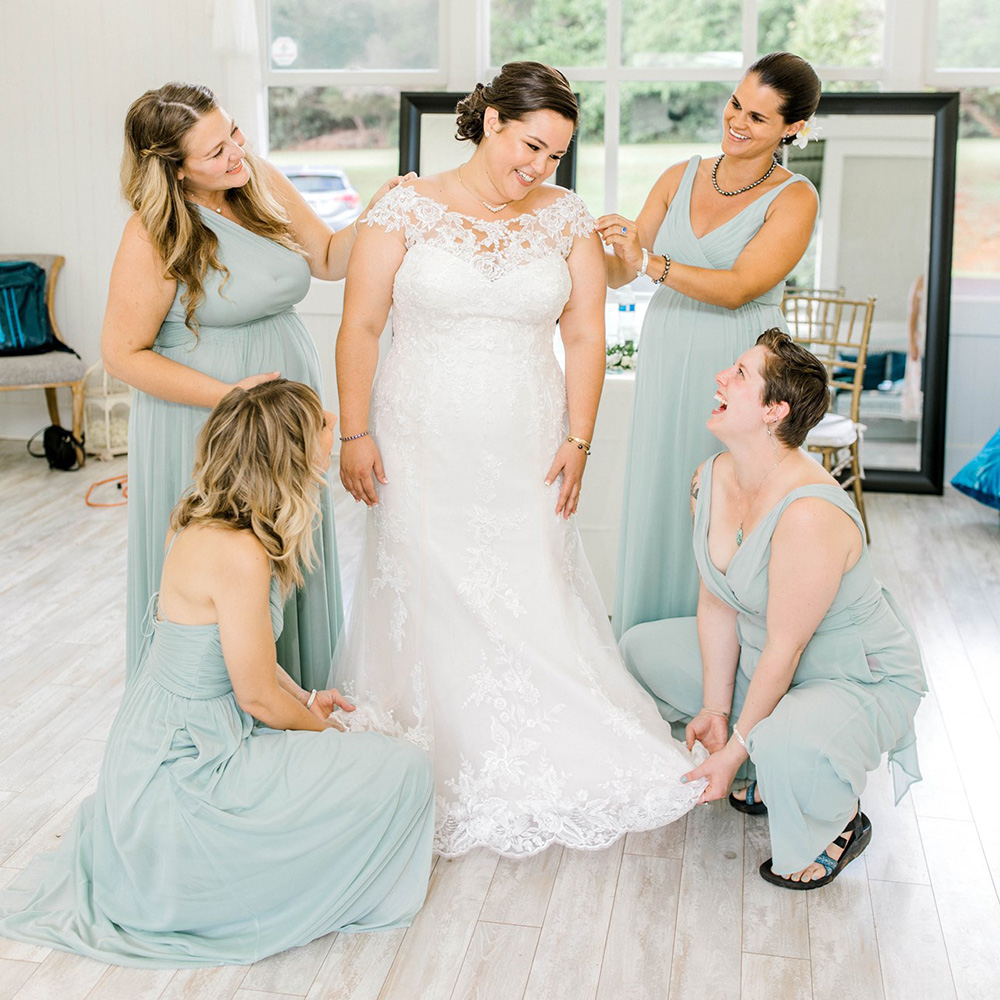 bride and bridesmaids