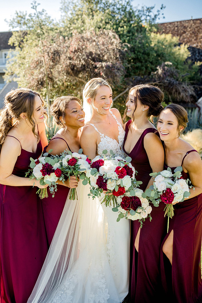 bride and bridesmaids