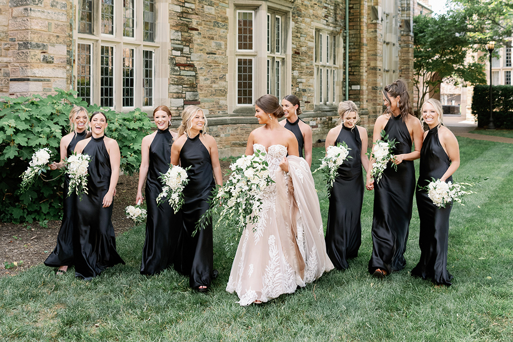 bride and bridesmaids