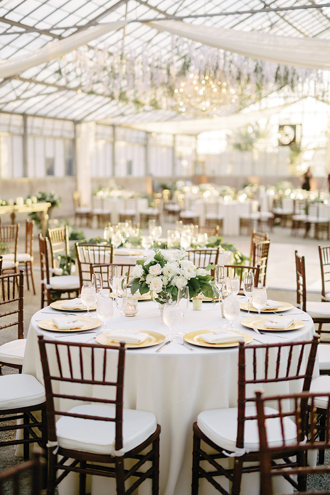 greenhouse wedding reception