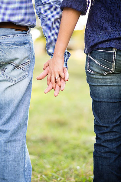 couple holding hands