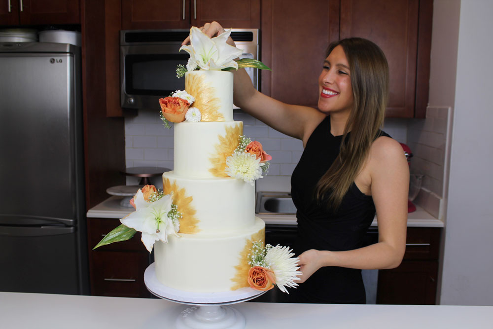 Fresh Flower Wedding Cake